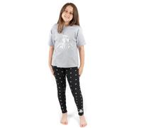 PlayStation Girls Grey White Logo Controller Symbols Short Sleeve Long Leg Pyjama Set - 11-12 Years