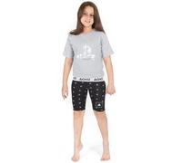 Playstation Girl's Kids Short Sleeve Short Leg Pyjama Set (Grey) in Grey | Size: 5-6 Years Playstation Grey 5-6 Years