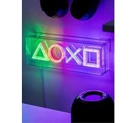 Playstation Icons Led Neon Light - Officially Licensed Free Standing Or Wall Mountable Light Sign - Game Room Accessories And Decor For Gamers Black