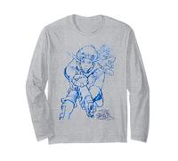 PlayStation Jak & Daxter Duo Action Pose Concept Art Long Sleeve T-Shirt