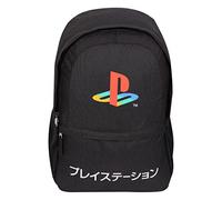 PlayStation Japanese Logo Backpack, Kids, One Size, Black, Official Merchandise