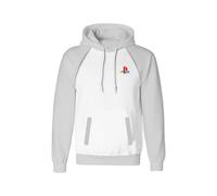 Playstation Men's Logo Raglan Hoodie in White | Size: Medium Playstation White M