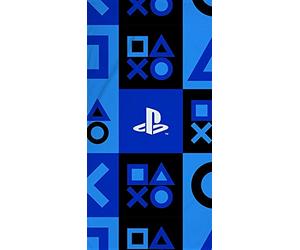 PlayStation Official Beach Towel Controller Icons Check Design - 70 x 140cm - 100% Cotton