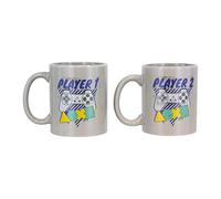Paladone PP4922PS PlayStation One & Player Two Mug Set | Novelty Coffee Tea Ceramic Cup | Unique & Super Fun Way of Drinking Your Favourite Beverage, 330 milliliters