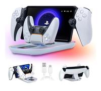 PlayStation Portal Charger Dock, PS5 Controller Station with 14 RGB Modes