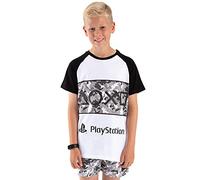 Short Sleeve Short Leg Pyjama Set Playstation Grey 13-14 Years