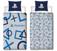 Character World PlayStation Blue Design Single Duvet Cover Set | Reversible 2 Sided Bedding Including Matching Pillow Case|Polycotton