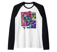 PlayStation Sly Cooper Bentley and Murray Action Panels Raglan Baseball Tee
