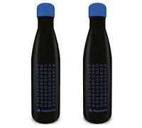 Playstation Symbol Metal Water Bottle in Black Playstation Black