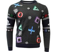 Playstation Symbols Black Unisex Knitted Jumper Small New