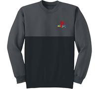 PlayStation Unisex Adult Classic Logo Sweatshirt (XXL) (Black/Charcoal)