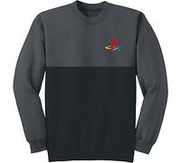 PlayStation Unisex Adult Classic Logo Sweatshirt (XXL) (Black/Charcoal)