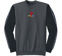 PlayStation Unisex Adult Japanese Sweatshirt (L) (Black/Charcoal)