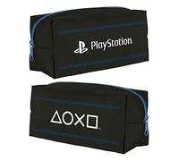 PlayStation Zip Up Pencil Case (Pinstripe Dark Design) - Official Merchandise