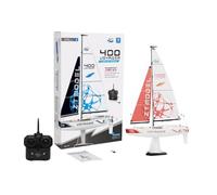 PLAYSTEM Voyager 400 RC Controlled Wind Powered Sailboat in Red -26" Tall