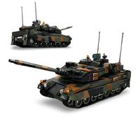 PlaySynthe 2A6 Main Battle Tank Building Block Kits, 903 PCS Army Tank Building Blocks Set, WW2 Germany Military Vehicles Bricks Model Toys, Gifts for Adults and Military Fans