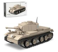 PlaySynthe Army Tank Building Block Kits, 1:35 A13 MK I T Tank Building Blocks Set, WW2 Germany Military Toys Brick Model, Gifts for Military Fans, 375 PCS