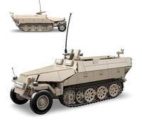 PlaySynthe Army Tank Building Block Kits, 714 PCS Half-Track Armored Vehicle Tank Building Blocks Set, WW2 Germany Military Toys Brick Model, Gifts for Military Fans