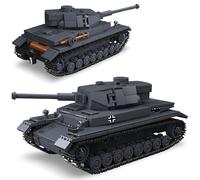 PlaySynthe Military Tank Building Block Kits, 686 PCS Panzer IV Tanks Building Set, WW2 Germany Military Vehicles Brick Model Toys, Gifts for Adults and Fans