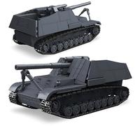 PlaySynthe Military Tank Building Block Kits, 767 PCS Self-Propelled Artillery Building Set, WW2 Germany Military Vehicles Brick Model Toys, Gifts for Adults and Fans