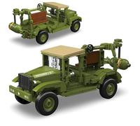 PlaySynthe Military Vehicles Building Block Kits, 1:35 M6 Truck Army Tank Building Blocks Set, WW2 Germany Military Toys Brick Model, Gifts for Military Fans, 323 PCS