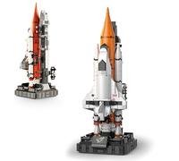PlaySynthe Space Shuttle Building Block Set, 616 PCS Atlantis Space Rocket Building Kit, Collectible Spaces Exploration Bricks Model Toys, Home Office Decor Gift for Adults and Fans
