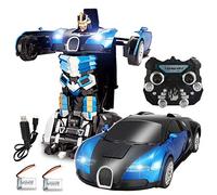 Playtech Logic Transformers 2.4Ghz Auto Bot RC Car & Robot Toy - Talking, Sound FX, Lights, One Touch Transform, Rechargeable, Blue