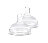 Playtex Baby Naturalatch Most Like Mom Silicone Baby Bottle Nipples, Fast Flow, Pack of 2 Nipples (Compatible with All Playtex Baby Bottles)