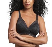 Playtex Bra Woman Classic Lace Support Recycled Soft Cup Bra x1, Black, 36B