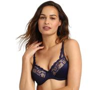 Playtex Bra Woman Essential Elegance Embroidery Underwire Bra x1, Anchor Navy, 36DD