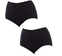 Playtex Brief Woman Maxi Organic Cotton Ultra-Comfort x2, Black, 7XL