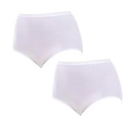 Playtex Brief Woman Maxi Organic Cotton Ultra-Comfort x2, White, 4XL