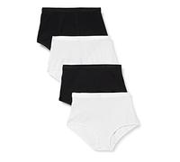 Playtex Brief Woman Maxi Organic Cotton Ultra-Comfort x4 White/Black 16