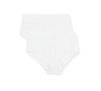 Playtex Brief Woman Organic Cotton Midi Brief x2, White, S