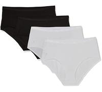 Playtex Brief Woman Organic Cotton Midi Brief x4 White/Black 24
