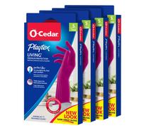Playtex Living Reuseable Rubber Cleaning Gloves (Small 4 Pairs) Premium Protection Reusable Household Gloves