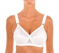 Playtex P0165 WoMens non-wired and non-padded lace bra for natural bust support - White - Size 36C