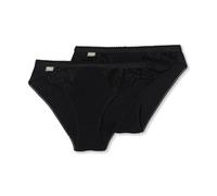 Playtex Pack of full briefs Cotton & Lace Women x2, Black, XL