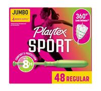 Playtex Sport Tampons, Regular Absorbency, Fragrance-Free - 48ct