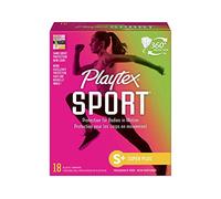 Playtex Sport Tampons with Flex-Fit Technology, Super Plus, Unscented - 18 Count (Pack of 2)