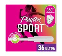 Playtex Sports Tampons Ultra Absorbency, Fragrance-Free - 36ct | Ultra Tampons for Women, Feminine Care, Playtex Tampon with 360 Leak Protection