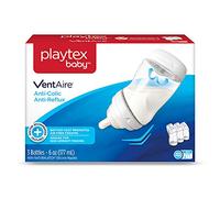 Playtex VentAire Advanced Natural Feeding System Bottles, Slow Flow, Wide / 6oz, 3 ea by Playtex
