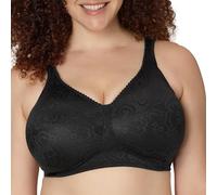 Playtex Women's 18 Hour 4745 Ultimate Lift & Support Wireless Full-Coverage Bra, Single or 2 Pack, Black, 52DD