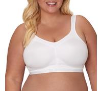 Playtex Women's 18 Hour Active Breathable Comfort Wireless Bra, Full Coverage Bra, Smoothing Support, White, 42D