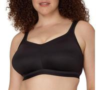 PLAYTEX Women's 18 Hour Active Breathable Comfort Wireless, Full-Coverage Bra, Smoothing Support, Opaque, Real Black, 42D