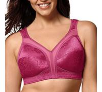 Playtex Women's 18 Hour Comfort-Strap Wireless Bra, Full-Coverage Bra with 4-Way TruSupport, Single & 2-Pack, Basic Signature Berry, 42B