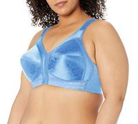 Playtex Women's 18 Hour Comfort-Strap Wireless Bra, Full-Coverage Bra with 4-Way TruSupport, Single & 2-Pack, Zen Blue, 42E