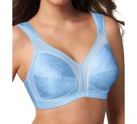 Playtex Women's 18 Hour Comfort-Strap Wireless Bra, Full-Coverage Bra with 4-Way TruSupport, Single & 2-Pack, Zen Blue, 38D