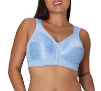 Playtex Women's 18 Hour Comfort-Strap Wireless Bra, Full-Coverage Bra with 4-Way TruSupport, Single & 2-Pack, Zen Blue, 40C