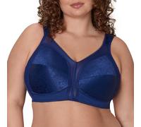 Playtex Women's 18 Hour Comfort-Strap Wireless Bra, Full-Coverage Bra with 4-Way TruSupport, Single & 2-Pack, Sailor Blue, 38DD